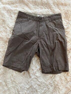 Joseph Abboud Men's Slate Brown Flat Front Shorts